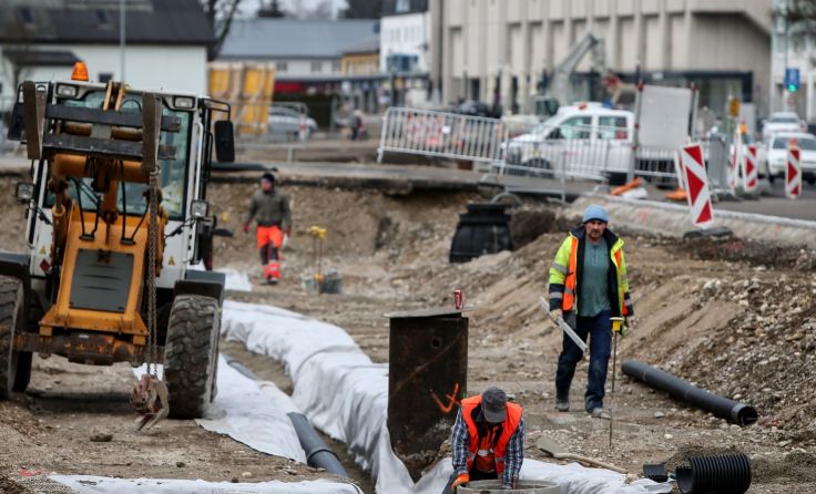 Fast zwei Jahre lang wurde am Hauptplatz Traun gebaut. Foto: Weihbold