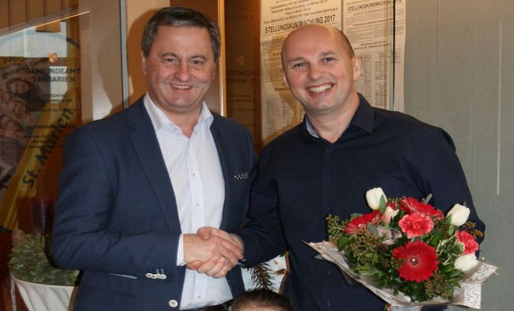 V.l.: Bgm. Helmut Templ, Michael Ruppert und Tochter Angelina 