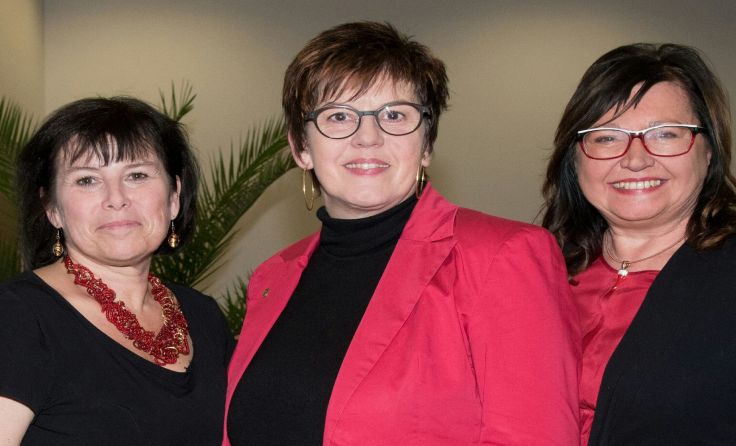 V.l.: LRin Birgit Gerstorfer, GRin Birgit Ebner, LAbg. Gisela Peutlberger-Naderer Foto: SPÖ LL