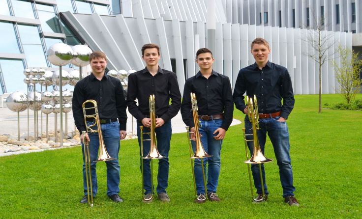 „BrucknerUni meets Brucknerbund“ in Ansfelden Foto: Nibelungo-Posaunenquartett 