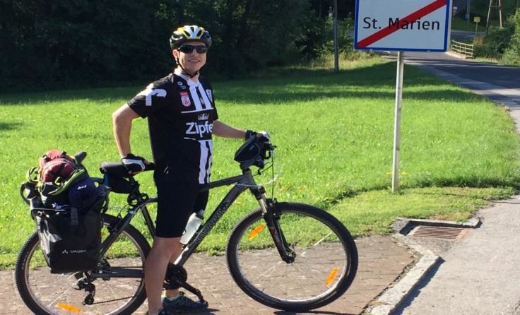 Michael Forstner startete seine Reise in St. Marien. Foto: Anton Forstner.