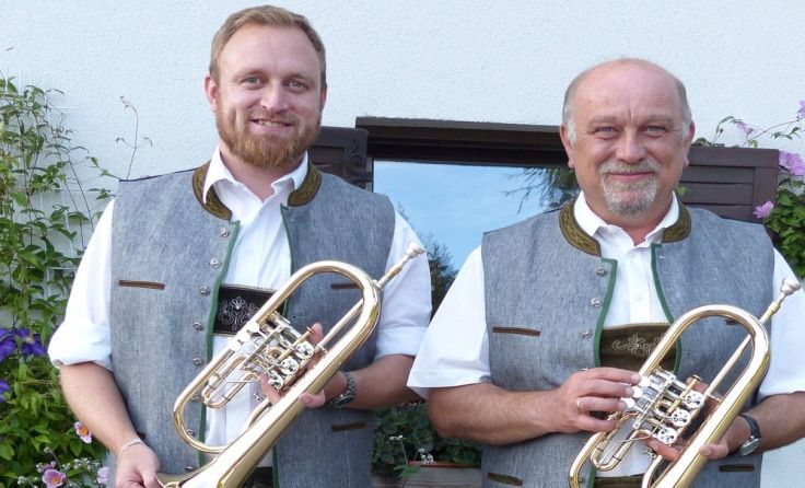 Erfolgreiches Flügelhornduo Arnold (l.) und Richard Duschlbauer 