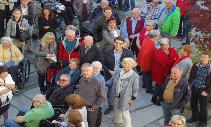 Beim Besuch in der Freistädter Braurei Foto: Orthner 
