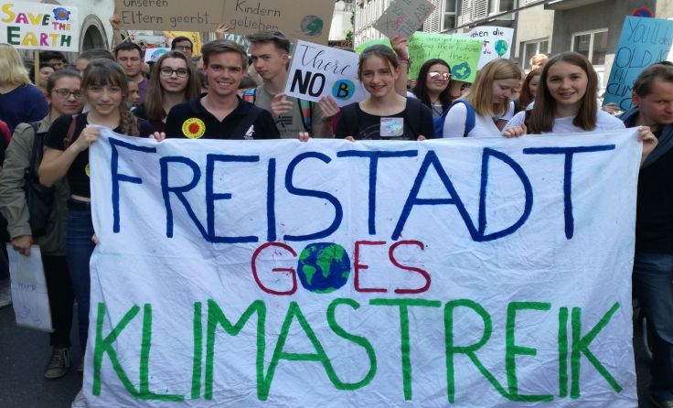 Eine Abordnung von Schülern aus dem Bezirk Freistadt warf sich ins Getümmel. Foto: Traxler/EBF