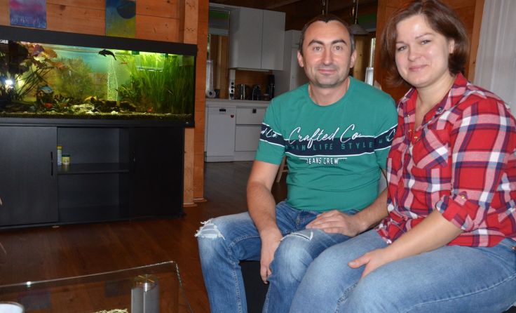 Yuri und Mira Pritula leben seit sechs Jahren in Österreich. Foto: Überegger