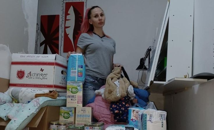Yana Fürst aus Freistadt sammelt für ihre Landsleute. (Foto: privat)