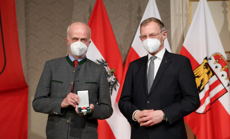 Josef Plöchl, LH Thomas Stelzer (Foto: Land OÖ/Denise Stinglmayr)
