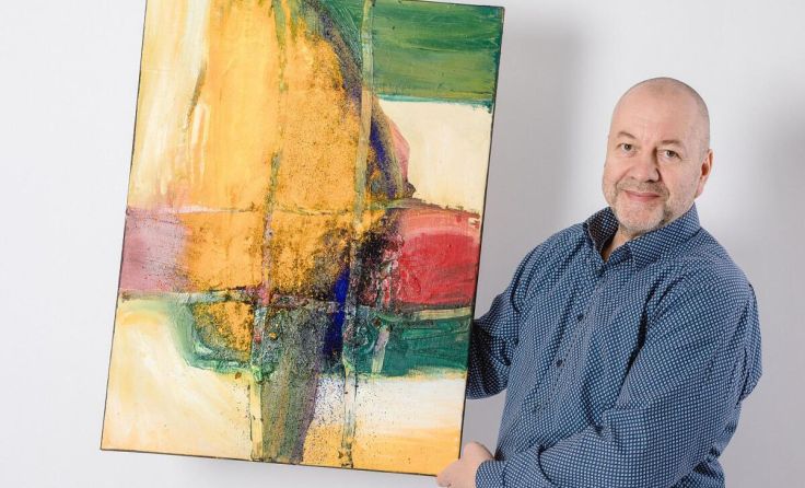 Künstler Martin Molda aus Bad Zell stellt im mük in Freistadt aus, (Foto: Flora Fellner)