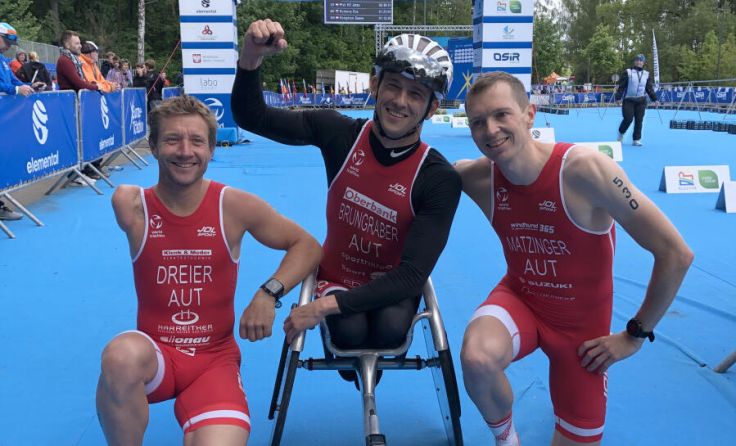 Florian Brungraber (Mitte) mit Oliver Dreier (l.) und Günther Matzinger (Foto: privat)