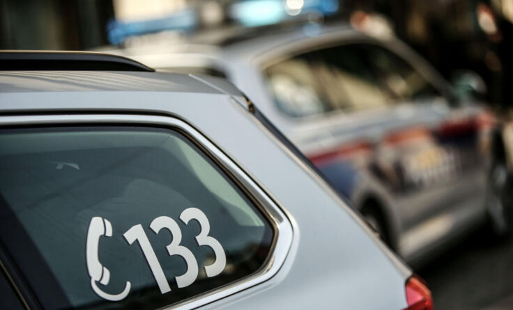 Polizeieinsatz nach Unfall in Galgenau (Foto: Weihbold)