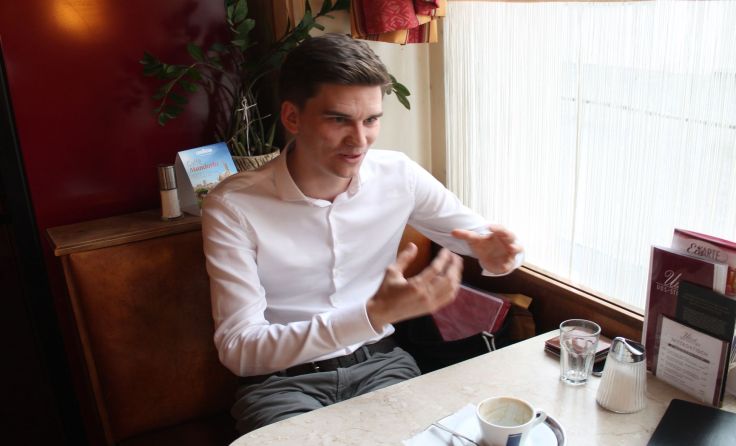 Douglas Hoyos im Gespräch mit unserem Redakteur Martin Grob.