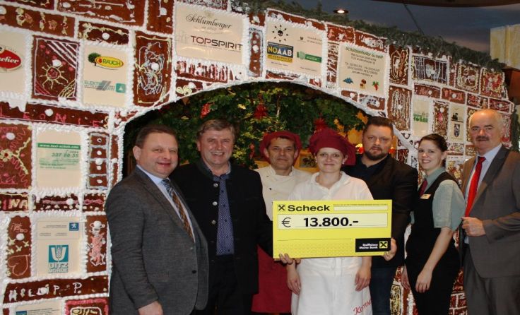 Auf der Raststation in Zöbern wurden die Spenden übergeben.