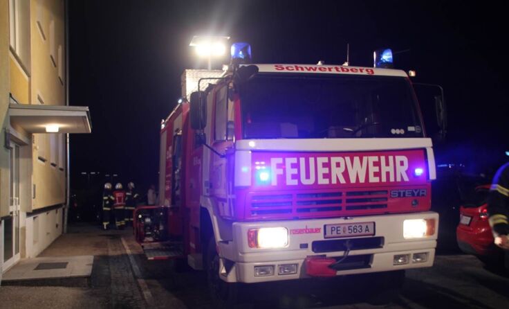 Gegen Mitternacht war der Einsatz beendet (Foto: FF Schwertberg)