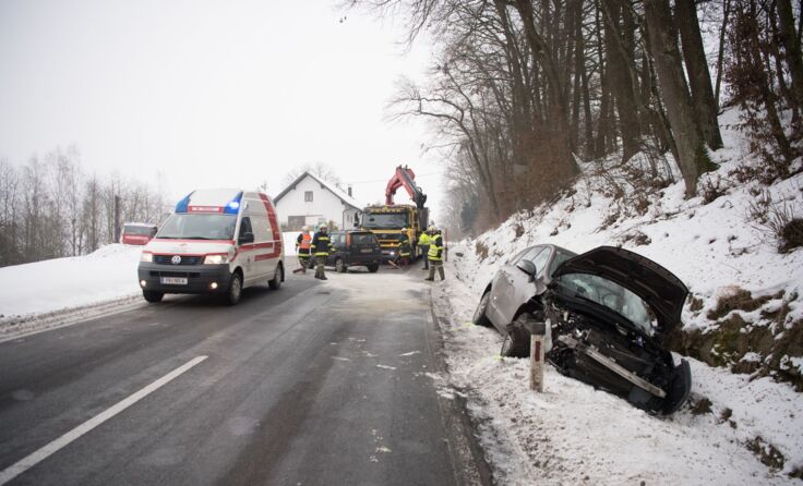 Knapp eine Stunde lang war die Straße gesperrt (Foto: Fotokerschi.at/Kerschbaummayr)