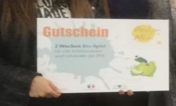 Die Fachbereichsgruppe Gesundheit und Soziales der PTS Schwanenstadt bei der Preisverleihung.