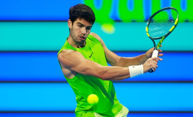 Carlos Alcaraz führt das Teilnehmerfeld in Indian Wells an. Foto: APA-Images / AFP / KARIM JAAFAR
