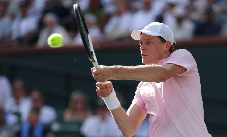 Jannik Sinner triumphierte zuletzt in Indian Wells. Foto: APA-Images / AFP Getty / CLIVE BRUNSKILL