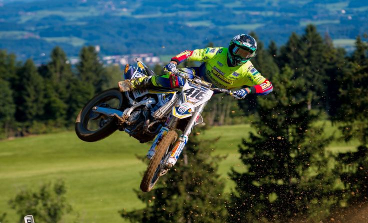 Manuel Obermair holte zwei Podestplätze. Foto: Melanie Laebe/Motocross-öm.at