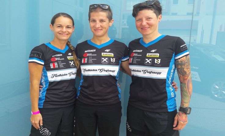 Die drei erfolgreichen Grafenegger Triathletinnen.