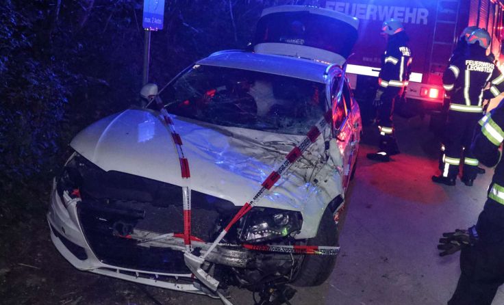 Die drei Insassen des Autos blieben unverletzt. (Foto: laumat/Matthias Lauber)