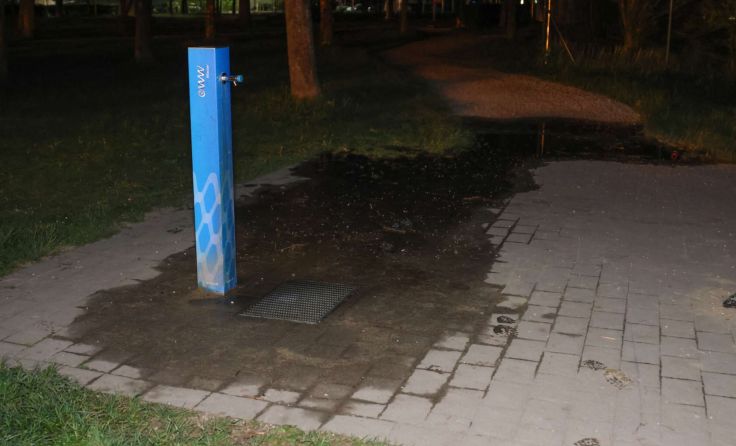 Der kaputte Trinkbrunnen (Foto: laumat/Matthias Lauber)
