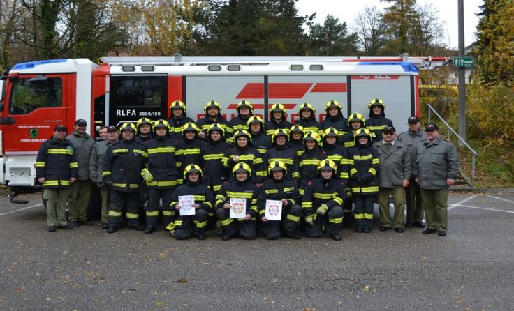 Alle bestanden die Prüfung mit ausgezeichneter Leistung. Foto: FF Kremsmünster