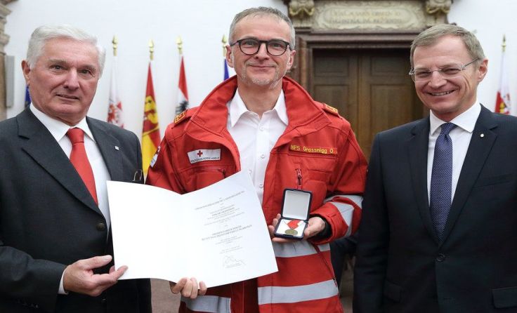Kolonnenkommandant und Bürgermeister von Oberschlierbach Oskar Grassnigg. Foto: Land OÖ