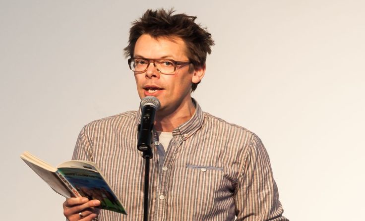 Markus Köhle liest im Stiftsschank Kremsmünster vor. Foto: A. Schlagin