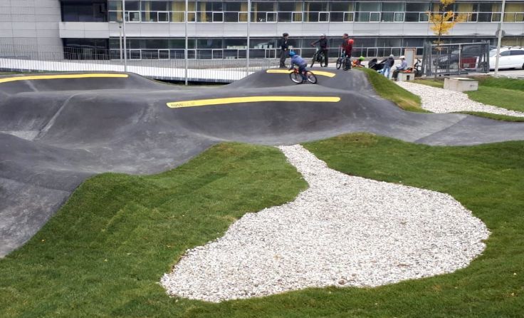 Für alle Sportbegeisterte hat der Pumptrack nun geöffnet. Foto: Bikesport RC Kremstal