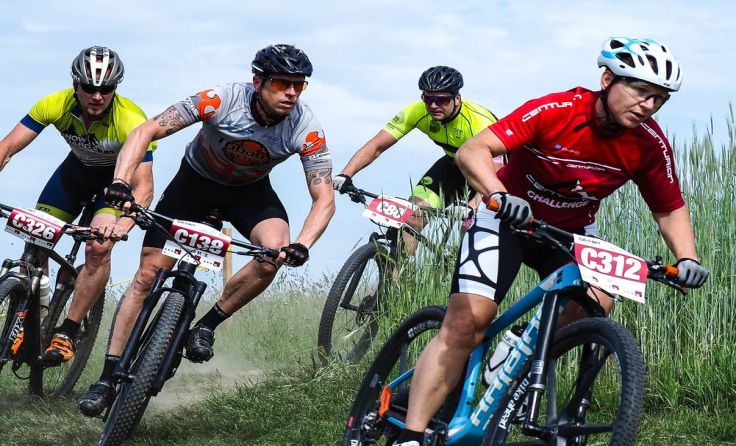 Ulrike Burgholzer (vorne) beim Granitmarathon in Kleinzell. Foto: Bikesport RC Kremstal