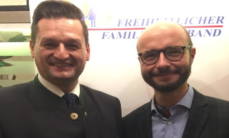 Landtagsabgeordneter Michael Gruber und Detlef Wimmer (v. l.). Foto: FPÖ