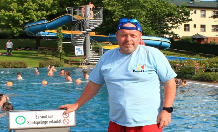 Johannes Schnetzinger an seinem Sommer-Arbeitsplatz
