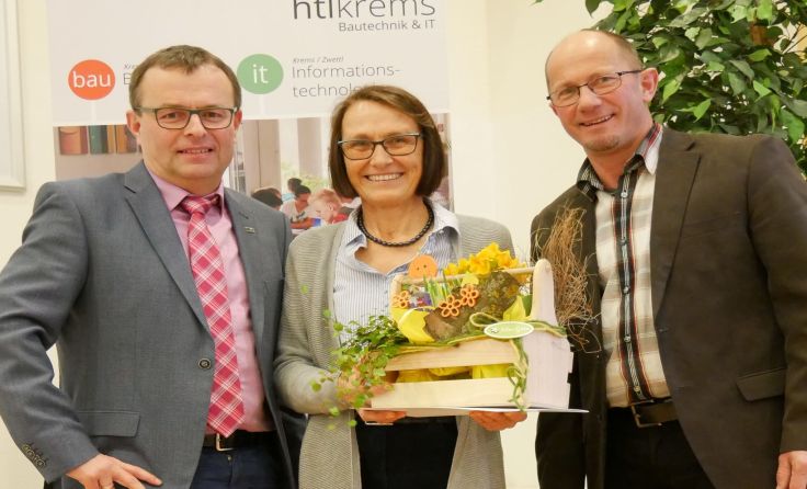 Direktor Andreas Prinz (v. l.), Pädagogin Gertrude Schuberth und Personalvertreter Anton Höllein