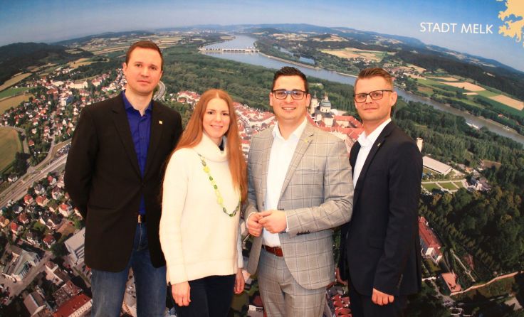 V. l.: Thomas Gruber (FPÖ), Bettina Schneck (Grüne), Patrick Strobl (ÖVP), Jürgen Eder (SPÖ)