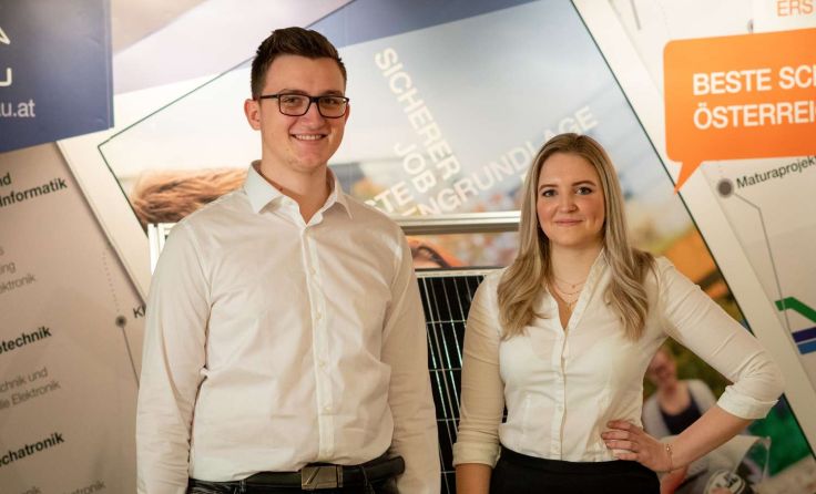 Stehen im Jugend Innovativ-Finale: Phi­lipp Roithmayr und Anna Lena Maislinger