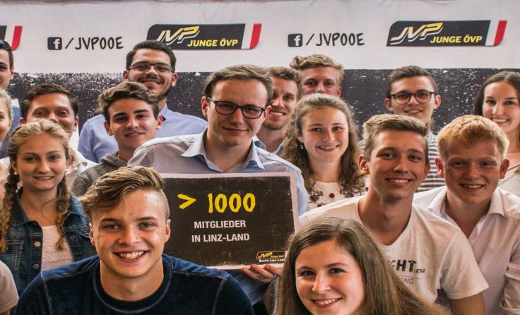 Bezirksobmann Gregor Eckmayr (Mi.) freut sich über 1.000 JVP-Mitglieder im Bezirk. Foto: JVP