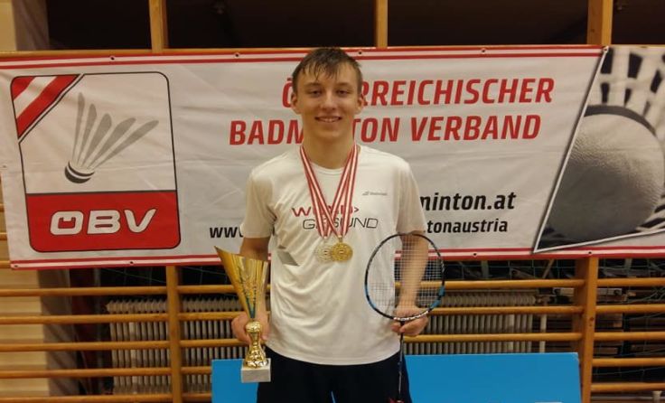 Kai Niederhuber darf sich Badminton-Staatsmeister im Mix U17 nennen. Foto: Union Neuhofen