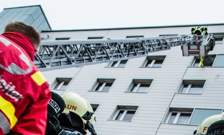 Am 15. Jänner rückte die FF Traun zu einem Wohnungsbrand aus. Foto: Florian Kollmann