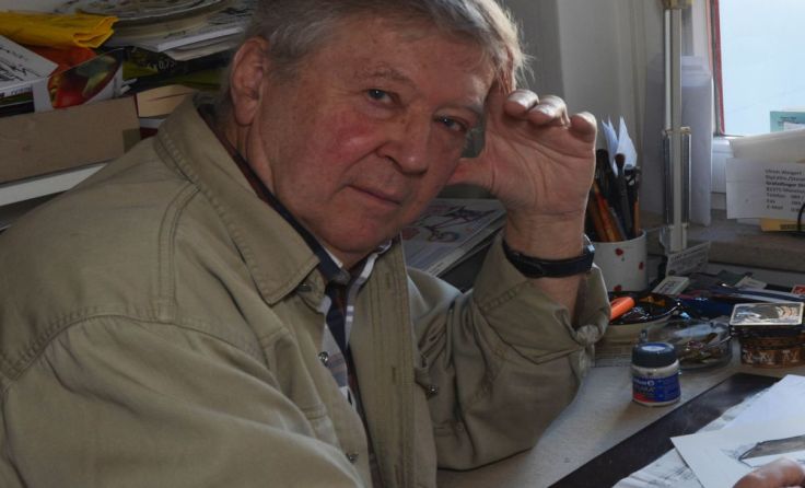 Horst Haitzinger präsentiert seine Werke in Traun. Foto: Roland Eckl