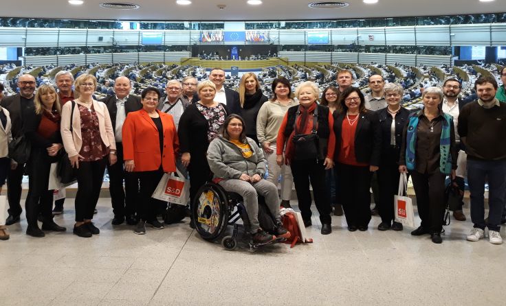 Die SPÖ-Delegation besuchte das EU-Parlament in Brüssel. Foto: Voggeneder