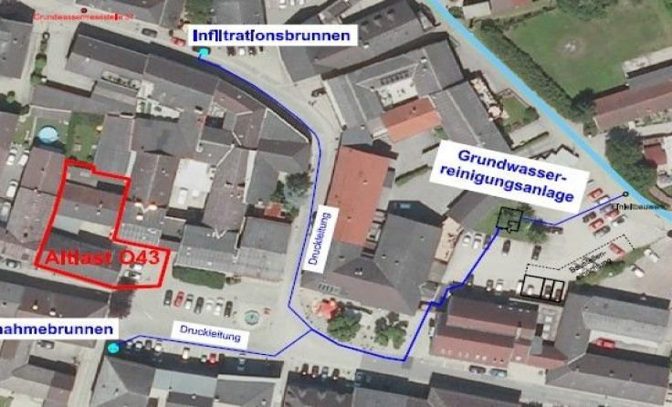 Luftbildaufnahme vom unterirdischen Reinigungsvorgang. Foto: BALSA