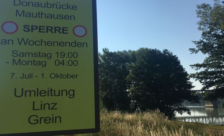 Sperre der Donaubrücke Mauthausen für zehn Wochenenden Foto: mai