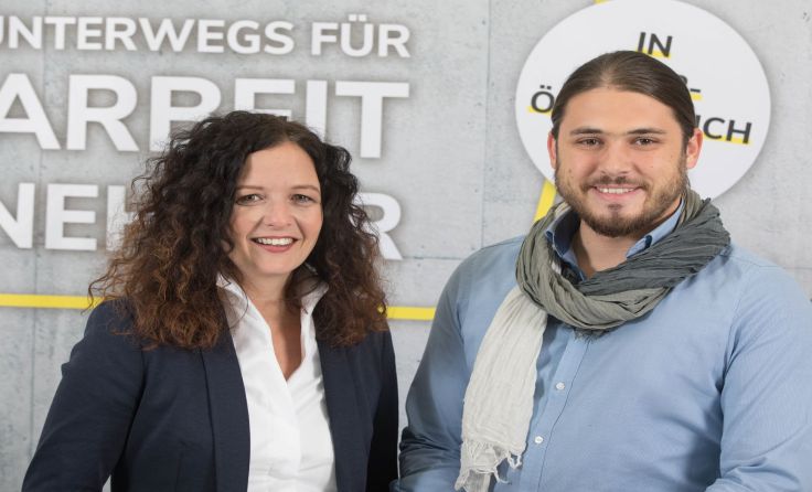 Cornelia Pöttinger und Fabio König. Foto: ÖAAB / Wakolbinger