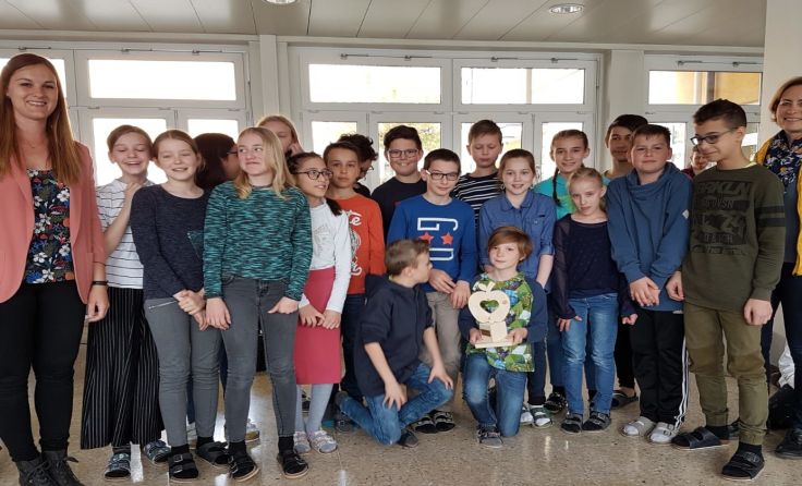 Die Gewinner-Klasse der Apfelchallenge an der NMS Schwertberg. Foto: NMS Schwertberg