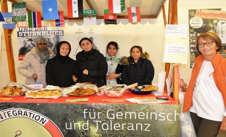 Der Arbeitskreis Integration letztes Jahr am Genussmarkt. Foto: Ruhsam