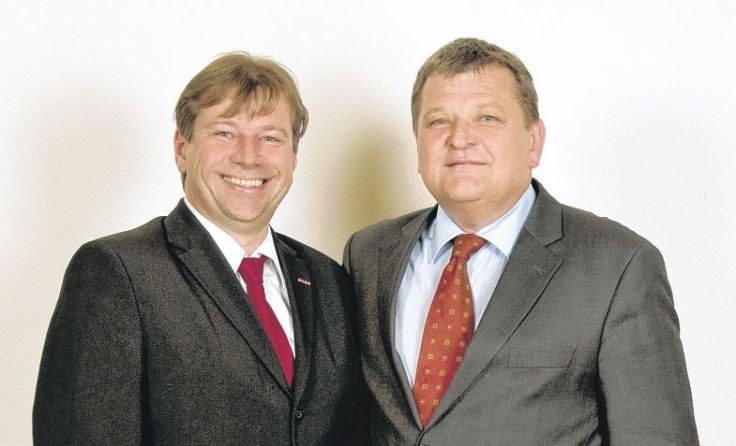 WKO-Bezirksobmann Wolfgang Wimmer und WKO-Bezirksstellenleiter Franz Rummerstorfer. Foto: WKO Perg