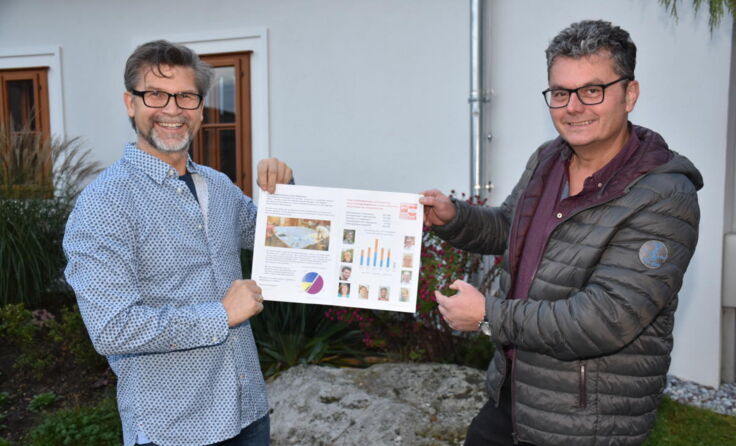 v.l.: Manfred Fenster und Ortsparteivorsitzender Josef Aschauer (Foto: SPÖ Dimbach)