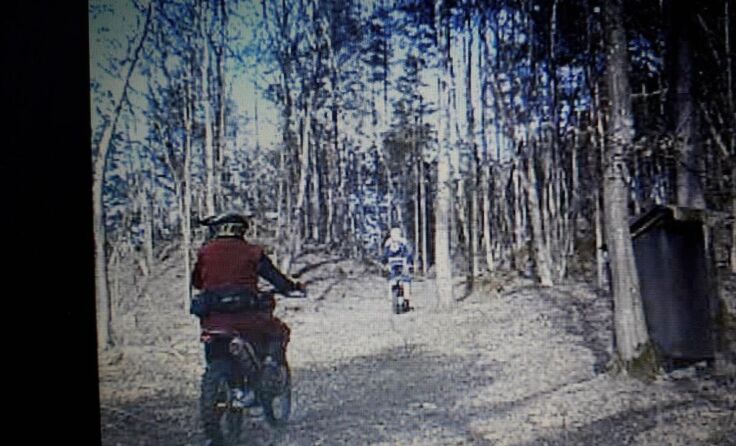 Sogar Motocrossfahrer sind im Wald in Schwertberg unterwegs. (Foto: privat)