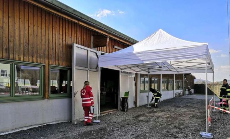 Der Drive-In in Langenstein übersiedelt. (Foto: Rotes Kreuz OÖ-Bezirksstelle Perg)