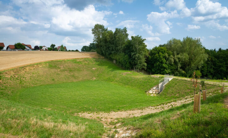 Dank der Rückhaltebecken können die Schwertberger bei Regen ruhiger schlafen. (Foto: Vojta Herout)